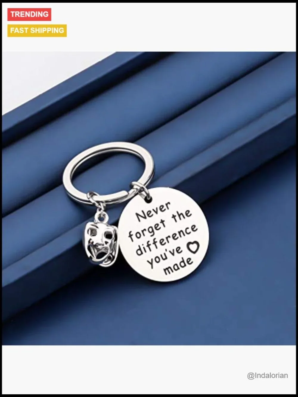 Theatre Keychain Drama Mask Gift Tragedy and Comedy Keychain